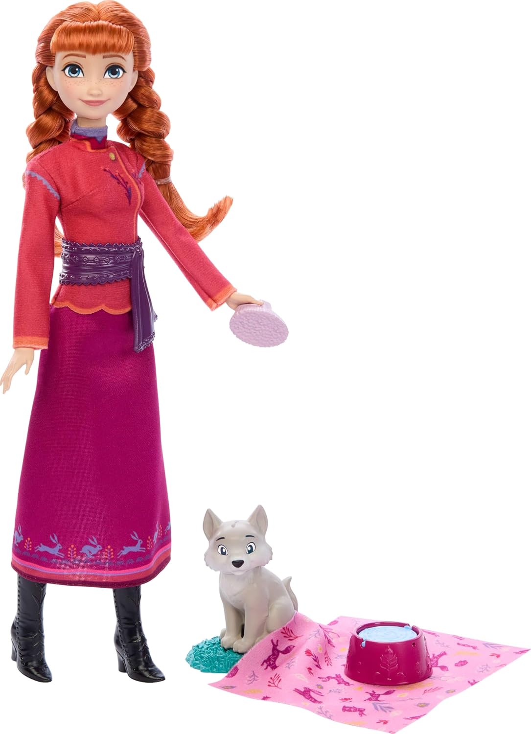 Disney Frozen Anna Fashion Doll and Wolf Pup