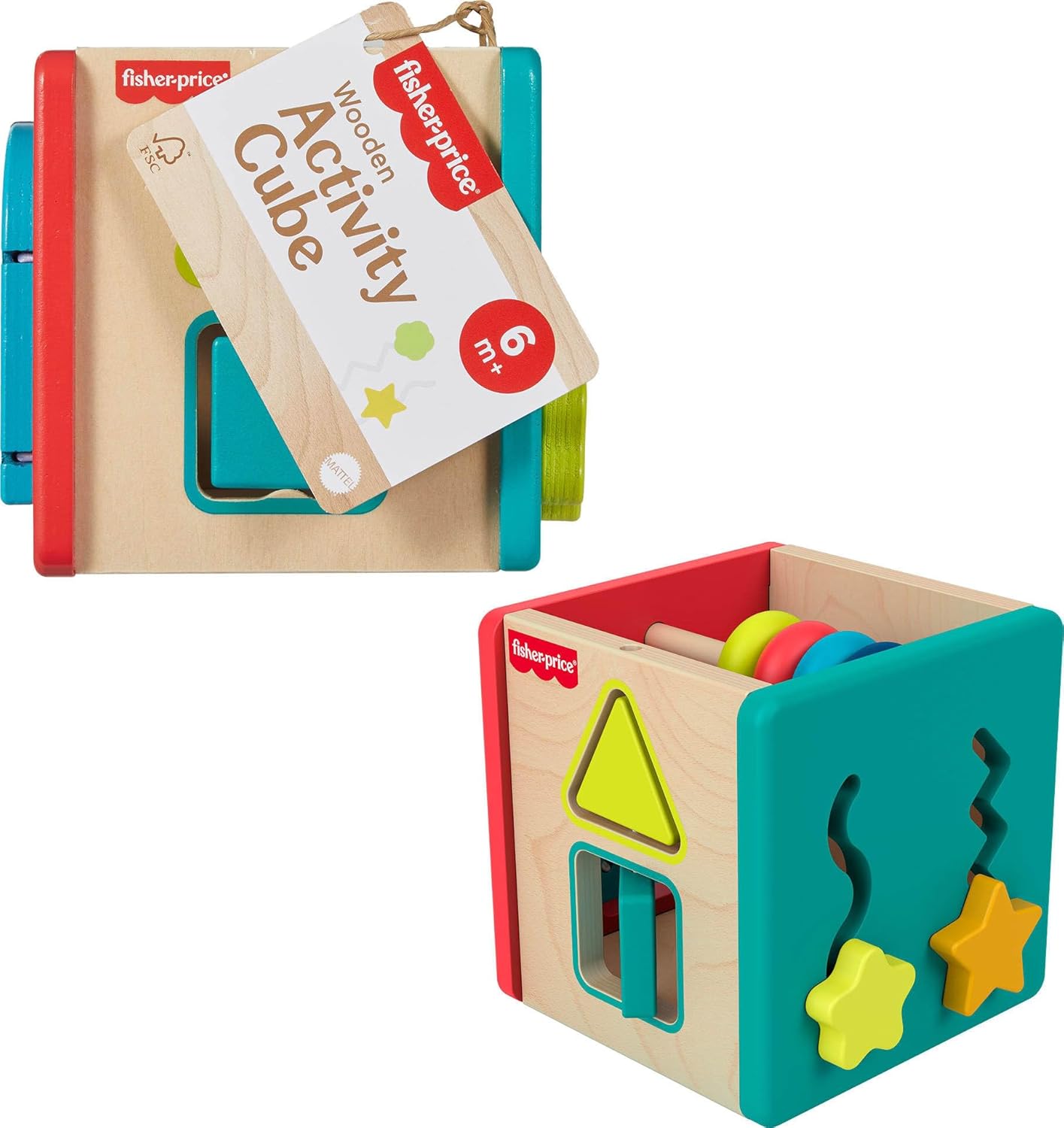 Fisher Price Wooden Mini Activity Cube