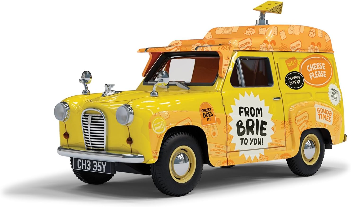 Wallace & Gromit Austin A35 Delivery Van - Cheese Please! Die Cast Model