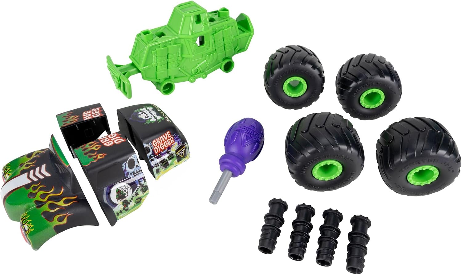 Monster Jam Monstruction Build & Crash Gravedigger