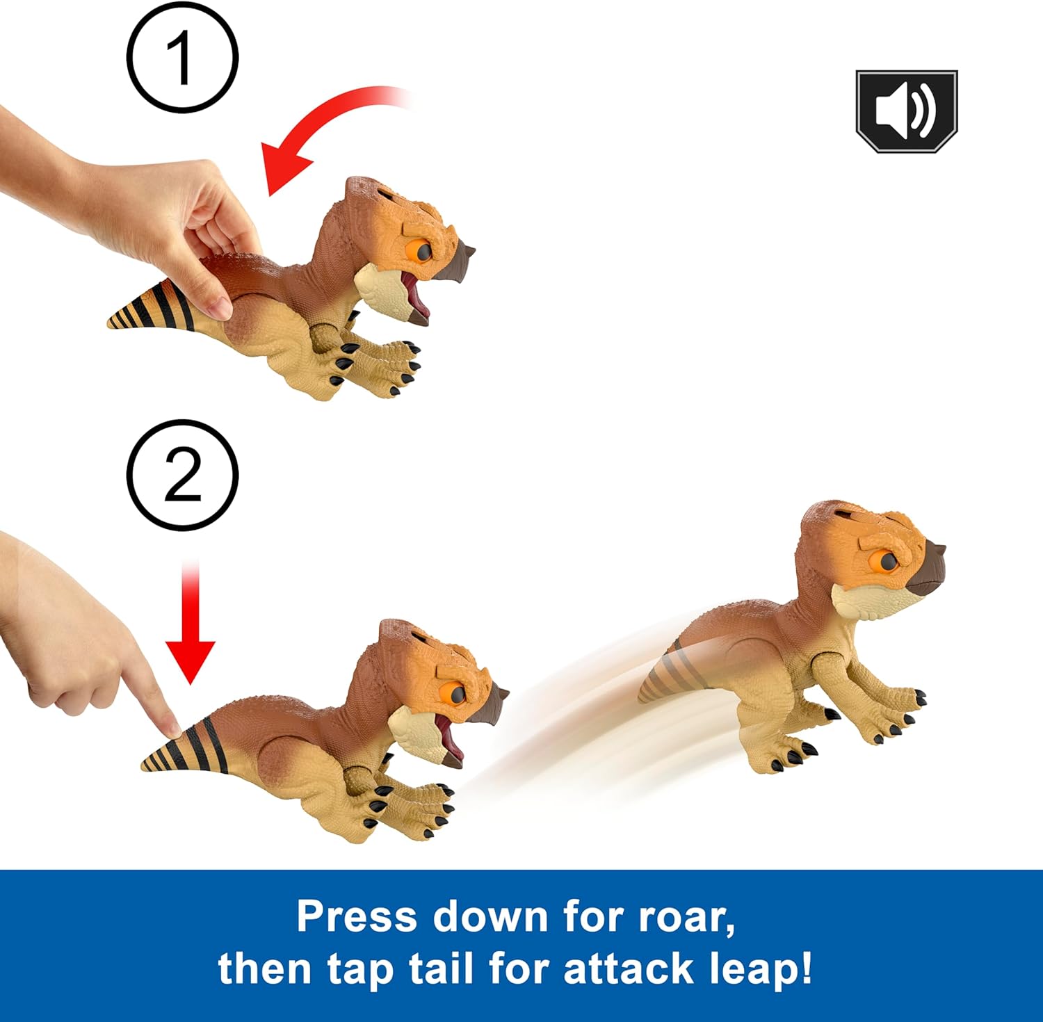 Jurassic World Rebirth - Train 'N Tame Aquilops Dinosaur Action Figure