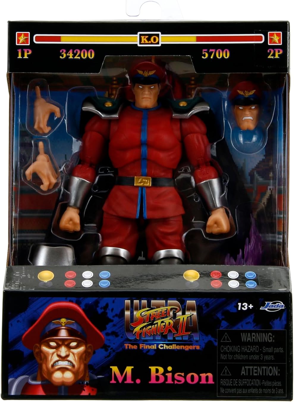 Jada Street Fighter II M. Bison 6" Action Figure