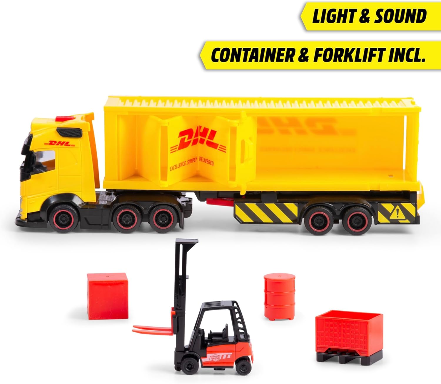 Dickie DHL Truck wit Fork Lift Set
