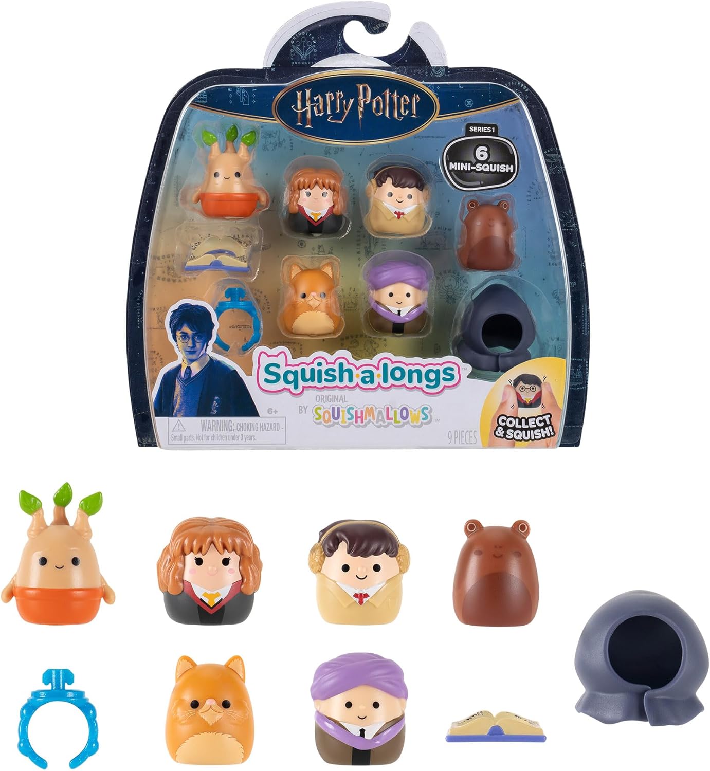 Squishalongs Harry Potter Clip-a-longs 6 Figure Pack Style 1