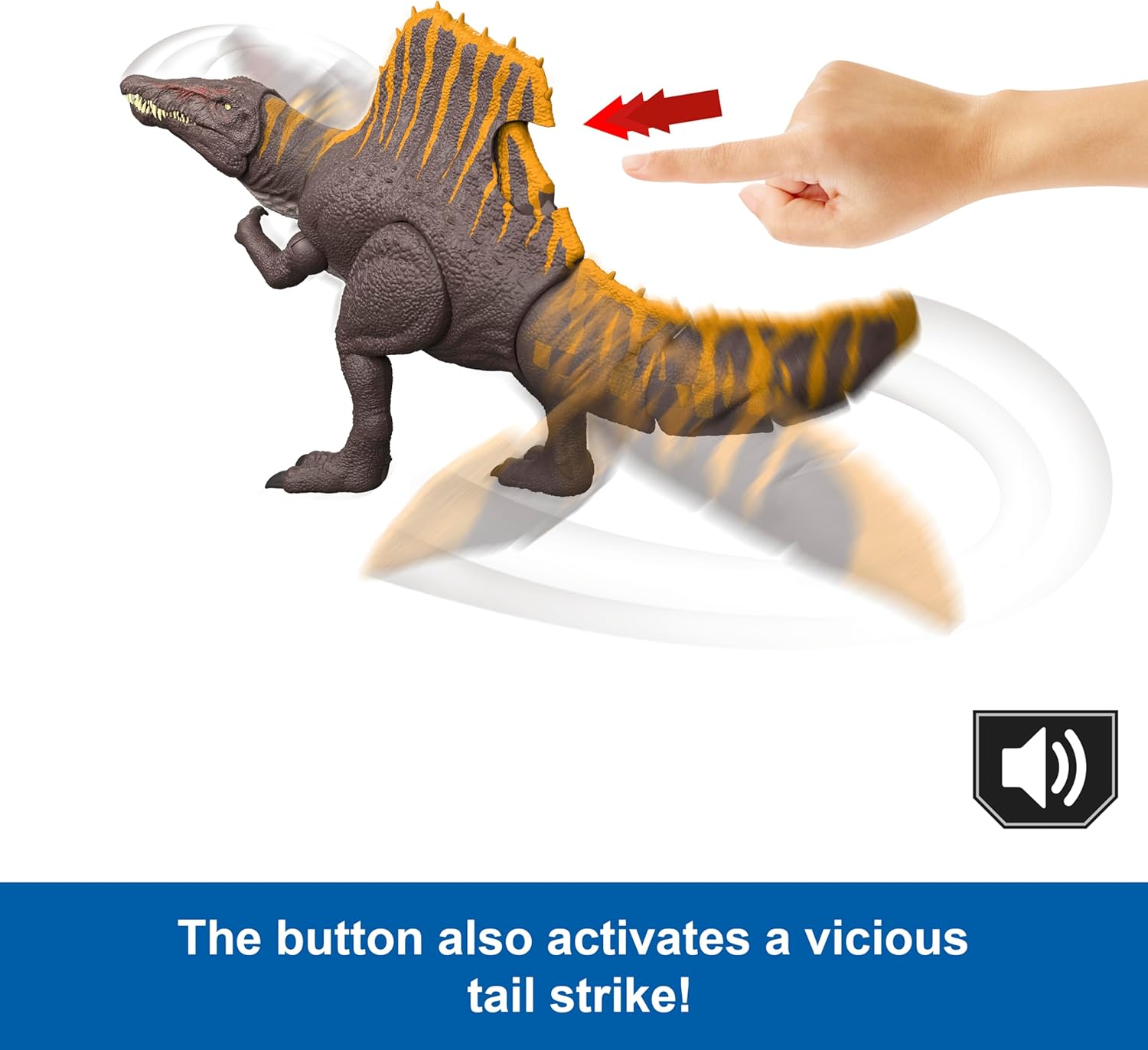 Jurassic World Rebirth - Tail Thrasher Spinosaurus Dinosaur Action Figure