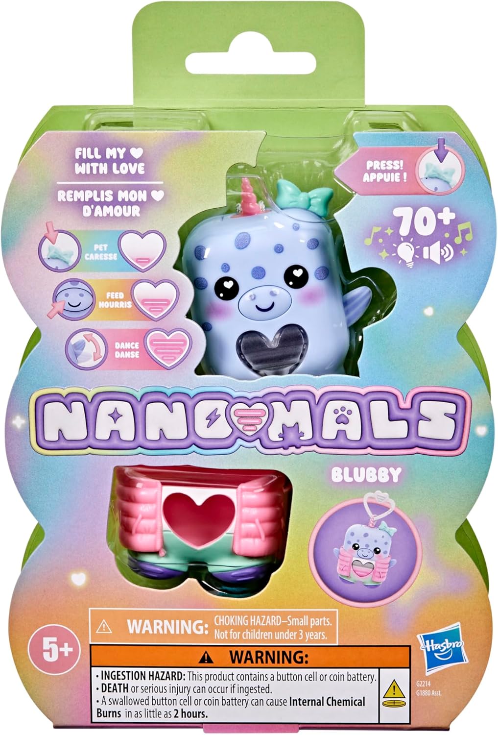 Nano-mals Blubby The Narwhal Electronic Fidget Pet