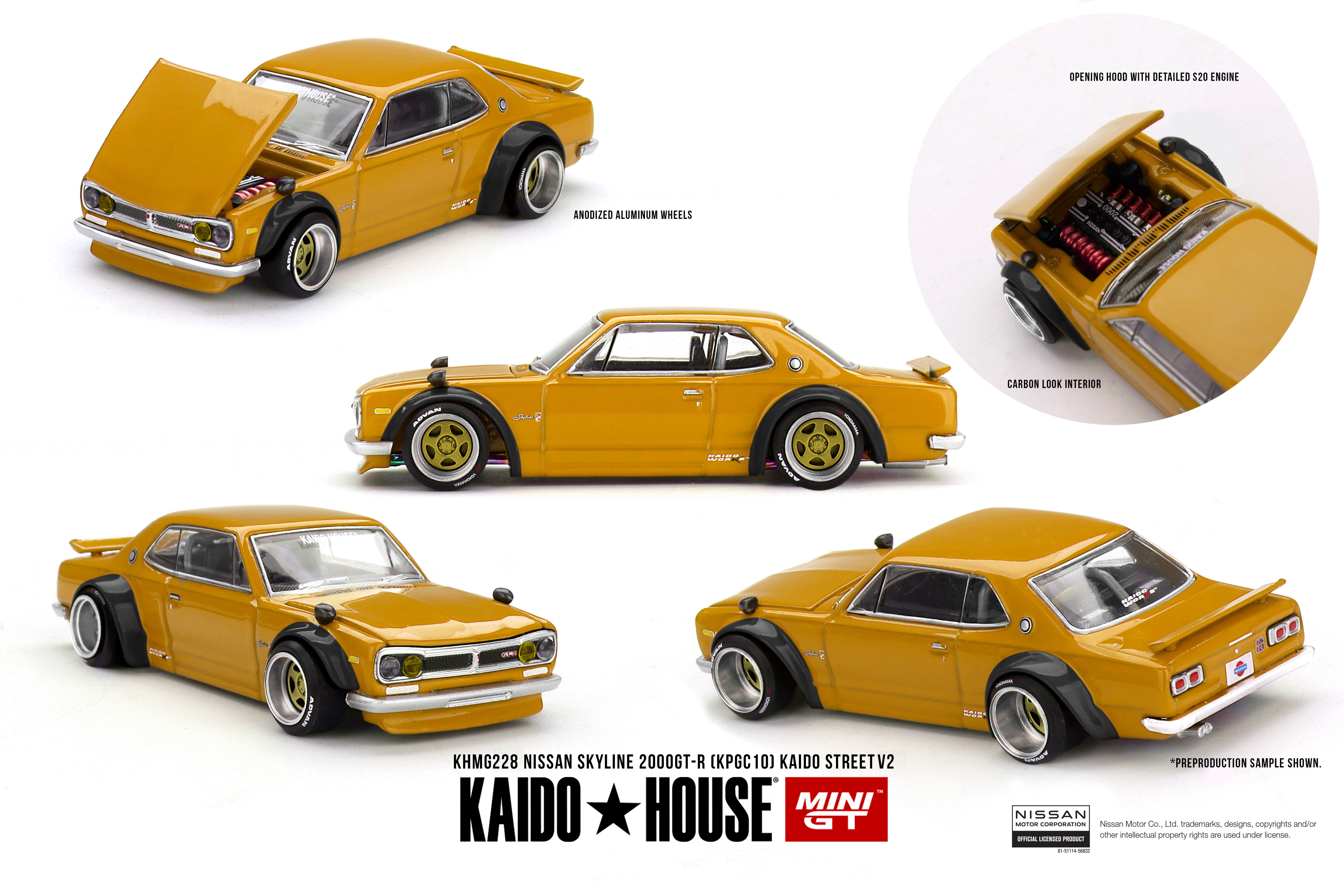 Mini GT Nissan Skyline 2000 GT-R (KPGC10) Kaido Street V2 1:64 Die Cast