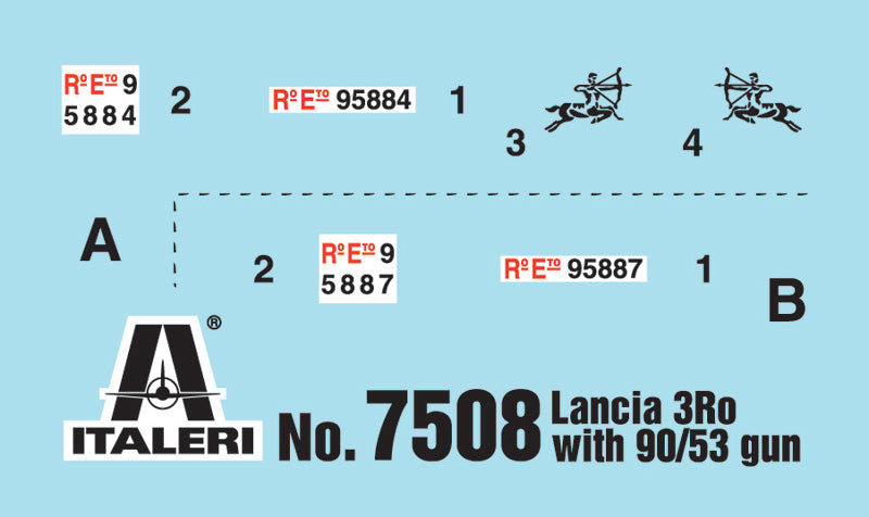 Italeri Auto Cannon 3RO with 90/53 AA Gun 1:72