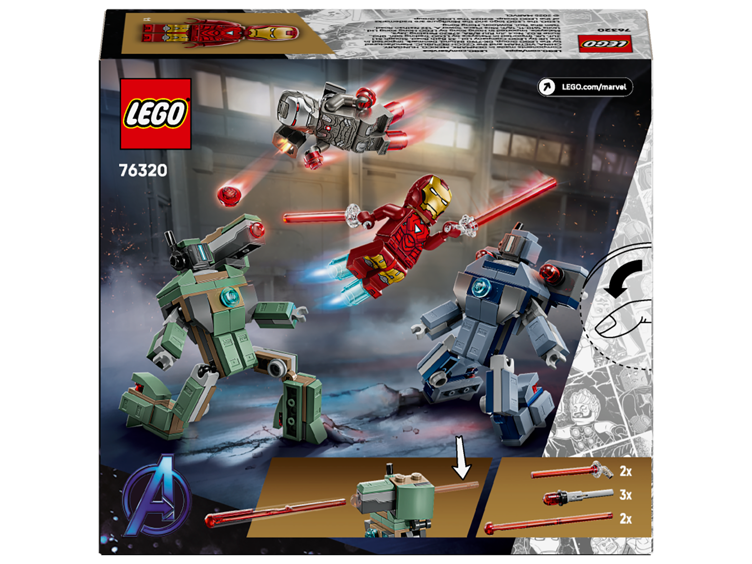 Lego 76320 Iron Man & War Machine vs Hammer Drones