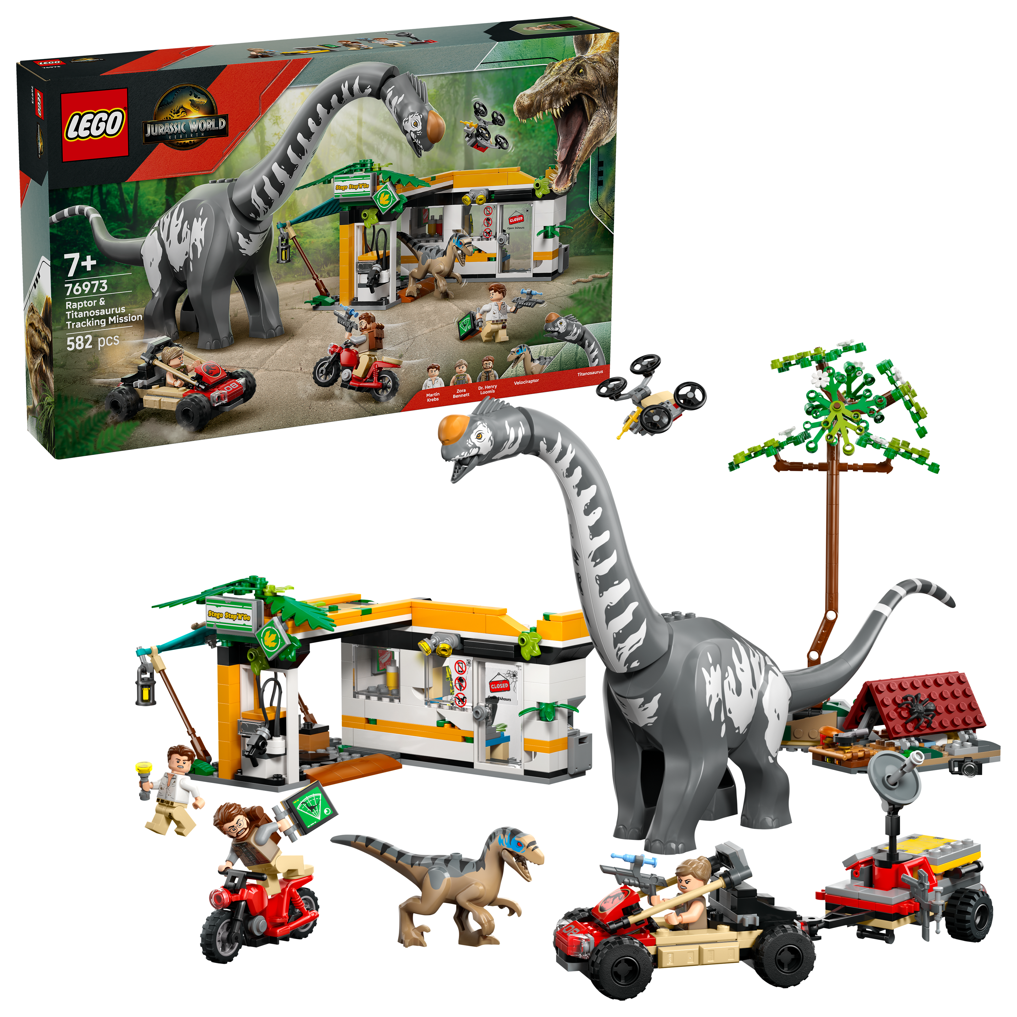Lego 76973 Raptor & Titanosaurus Tracking Mission