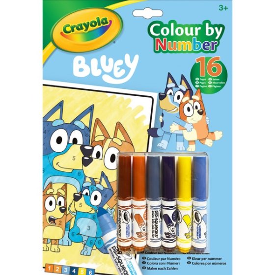Crayola Color by Numbers 16 Pages Bluey