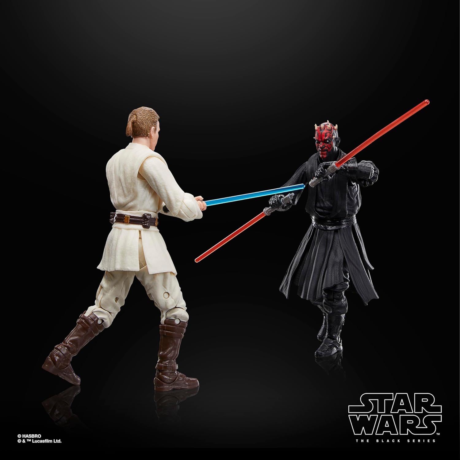Star Wars The Black Series Qui-Gon Jinn, Darth Maul, Obi-Wan Kenobi 3 Pack Action Figures