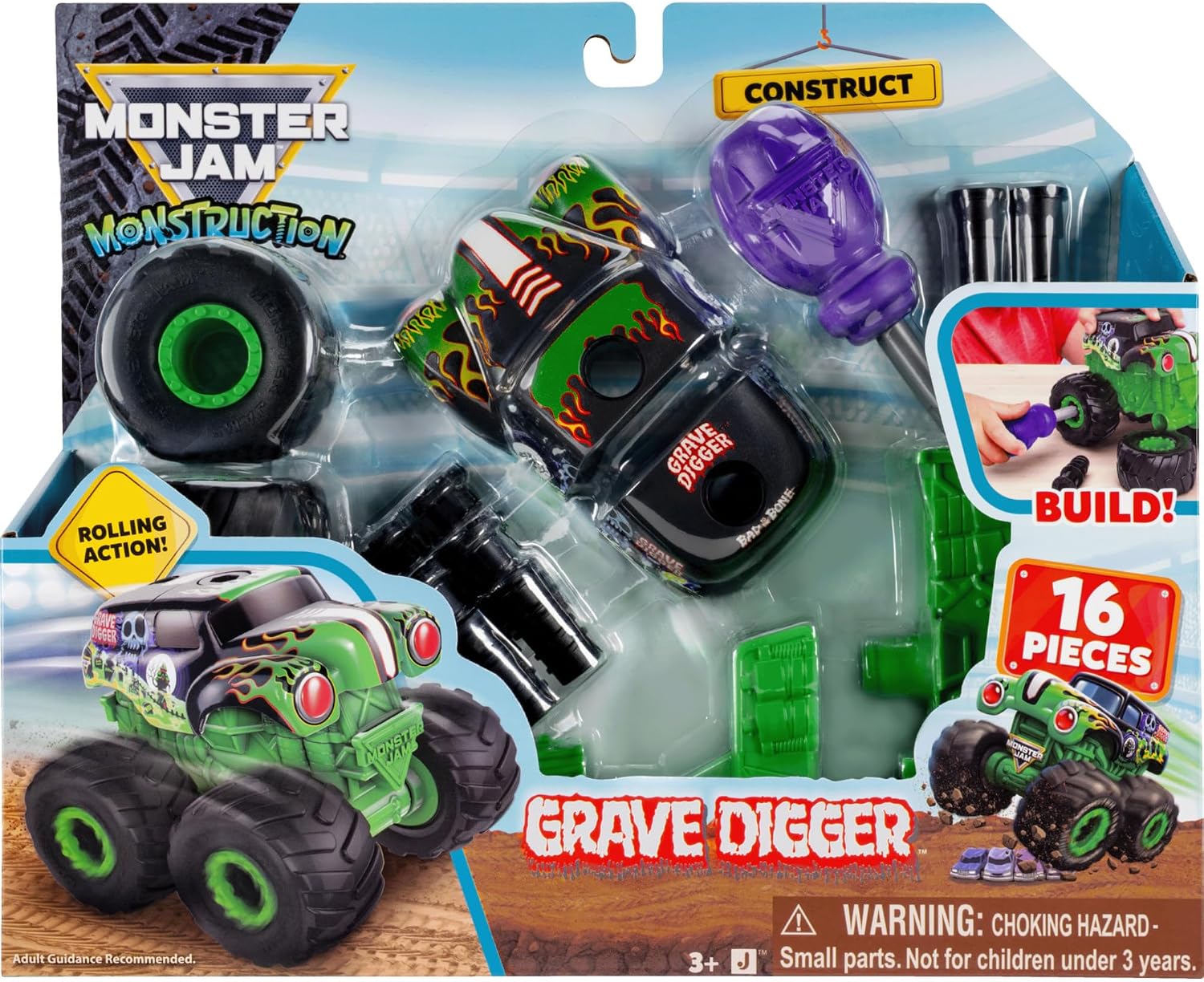 Monster Jam Monstruction 13cm Gravedigger Monster Truck
