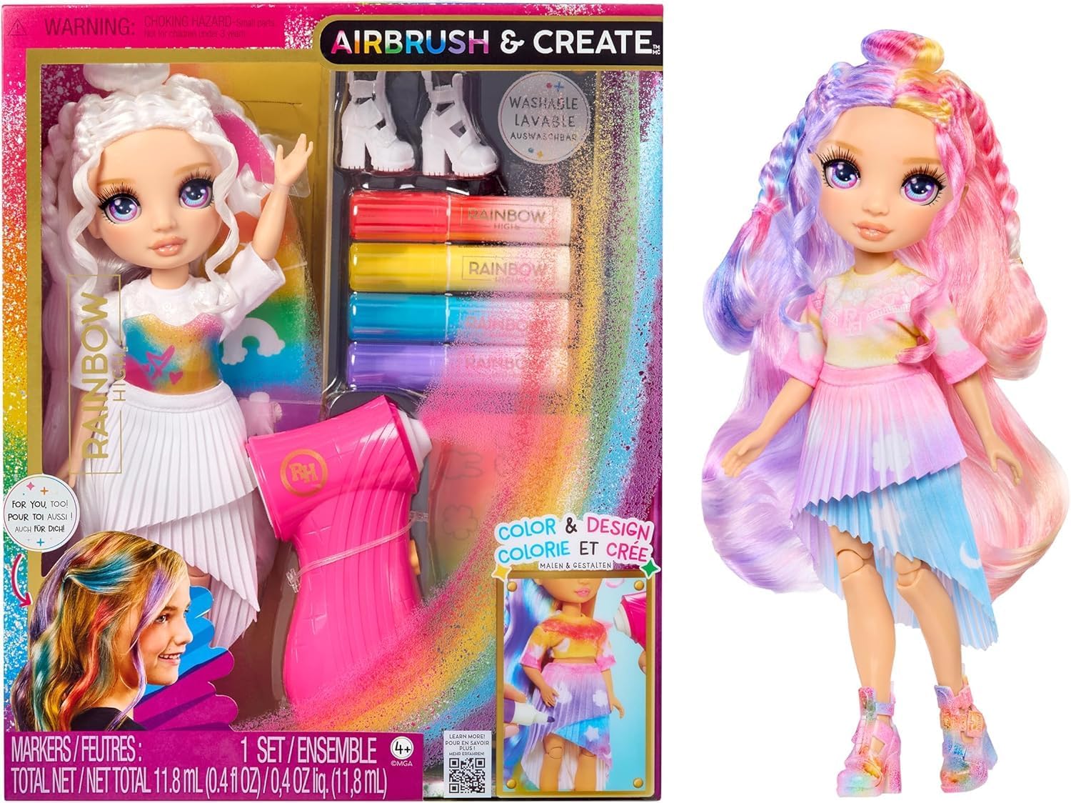 Rainbow High Airbrush & Create Fashion Doll