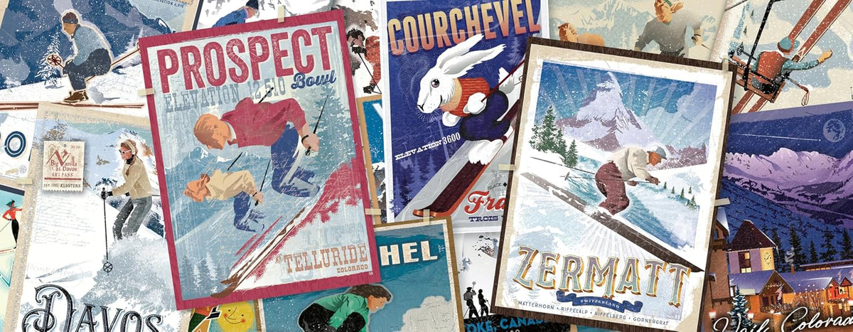 Ravensburger Retro Skiing 1000 piece Jigsaw Puzzle