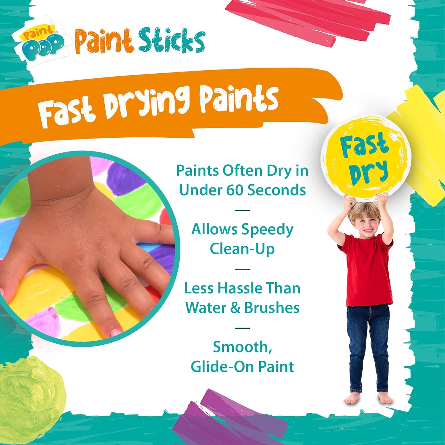 Paint Pop 20 Paint Sticks Fun Tub