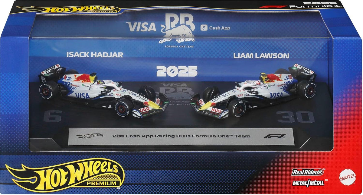 Hot Wheels Premium Visa Cash App Racing Bulls 2025 Formula 1 Team Twin Pack