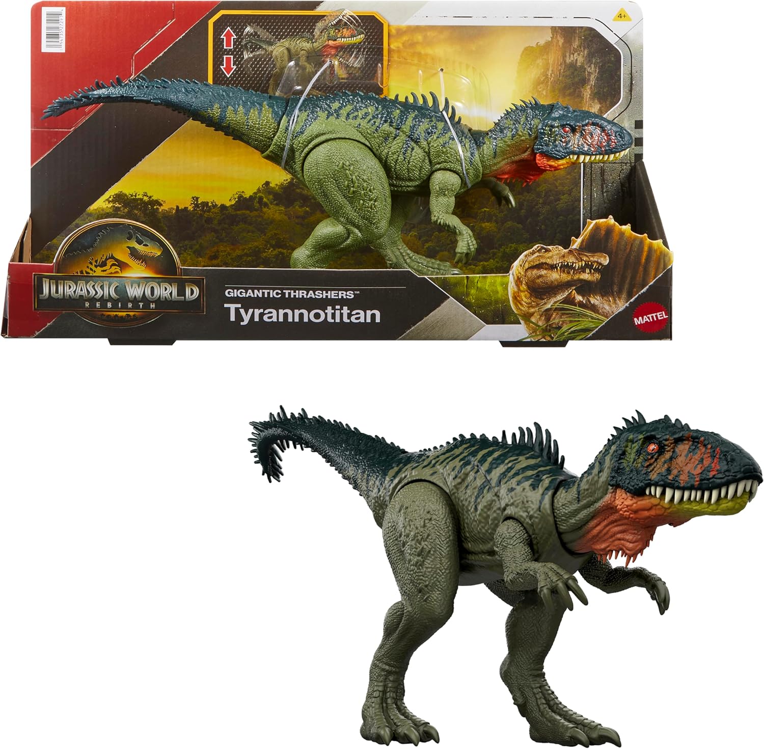 Jurassic World Rebirth - Gigantic Thrashers Tyrannotitan Dinosaur Action Figure