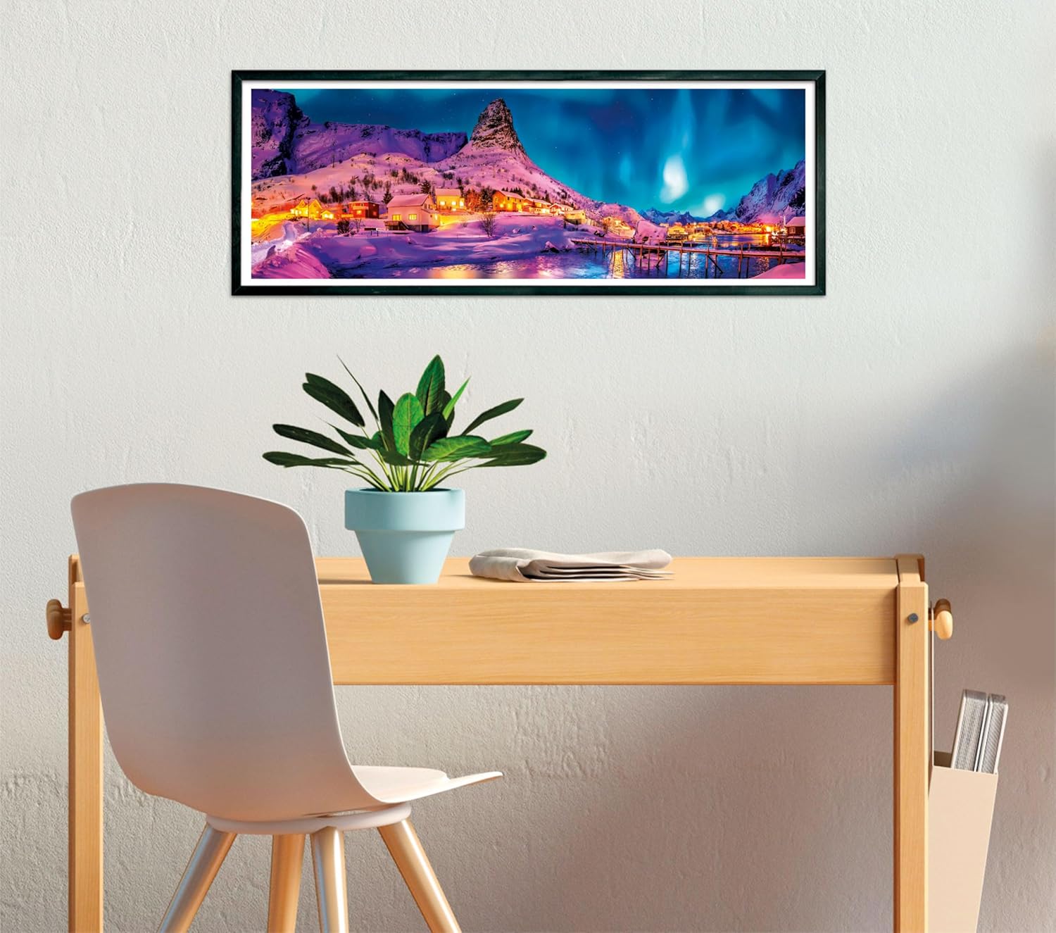 Clementoni Colourful Night Over Lofoten Islands Panorama 1000 Piece Puzzle High Quality Collection