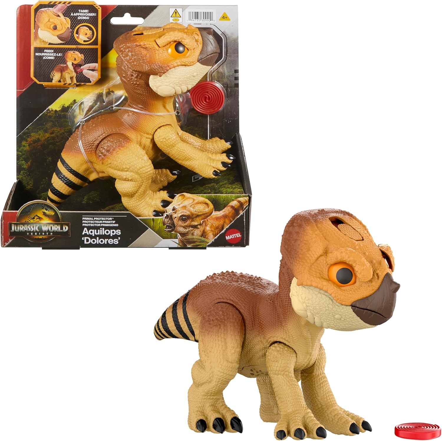 Jurassic World Rebirth - Train 'N Tame Aquilops Dinosaur Action Figure