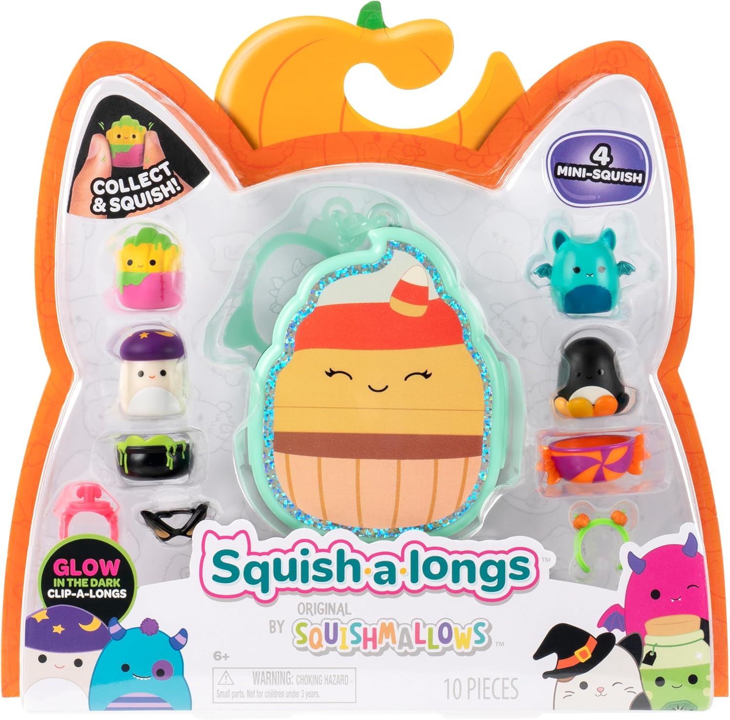 Squish-a-long Halloween Clip-a-longs 4 Pack S1