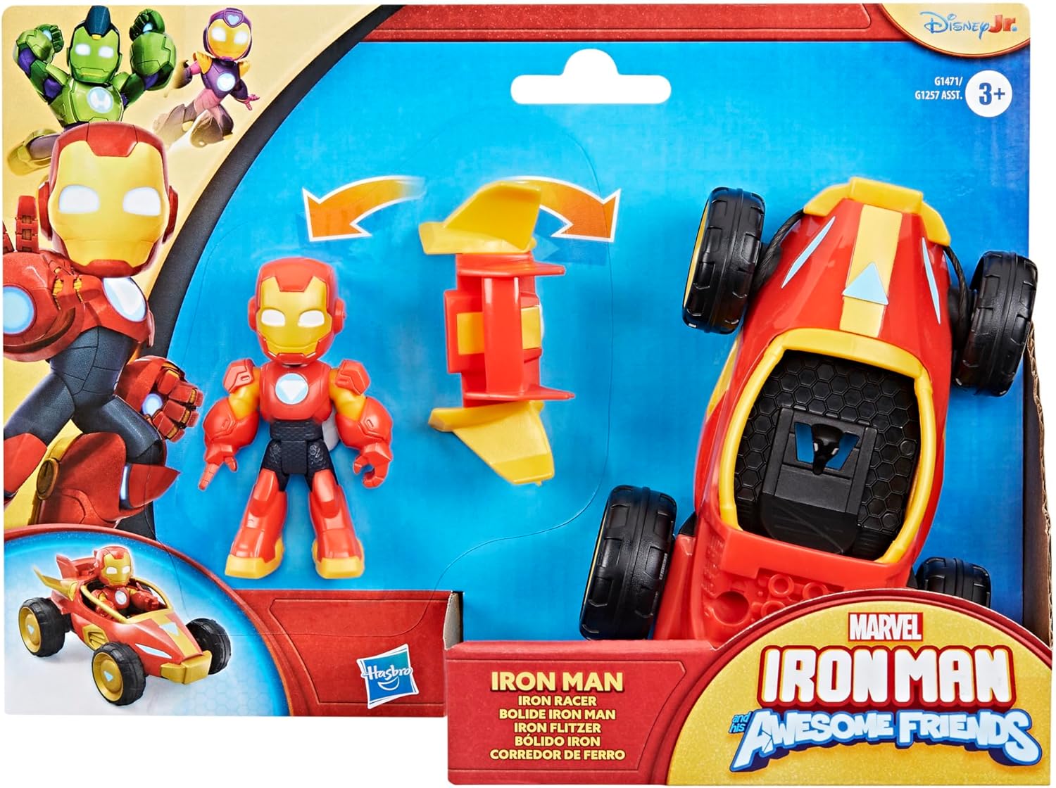 Iron Man and His Awesome Friends Figure & Vehicle Iron Racer Pack