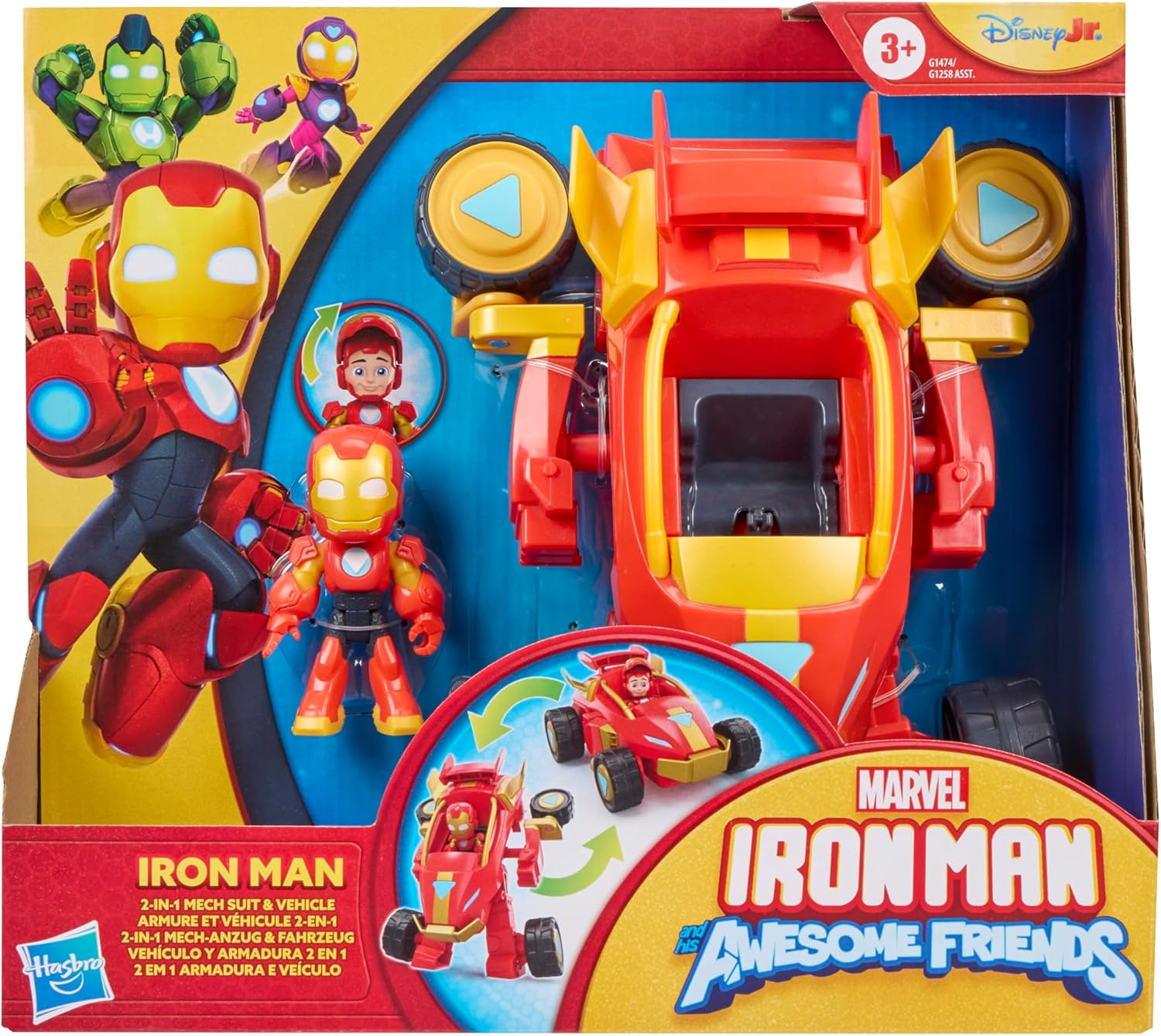 Iron Man and his Awesome Friends Figure & Vehicle 2-In-1 Mech Suit Iron Man Pack