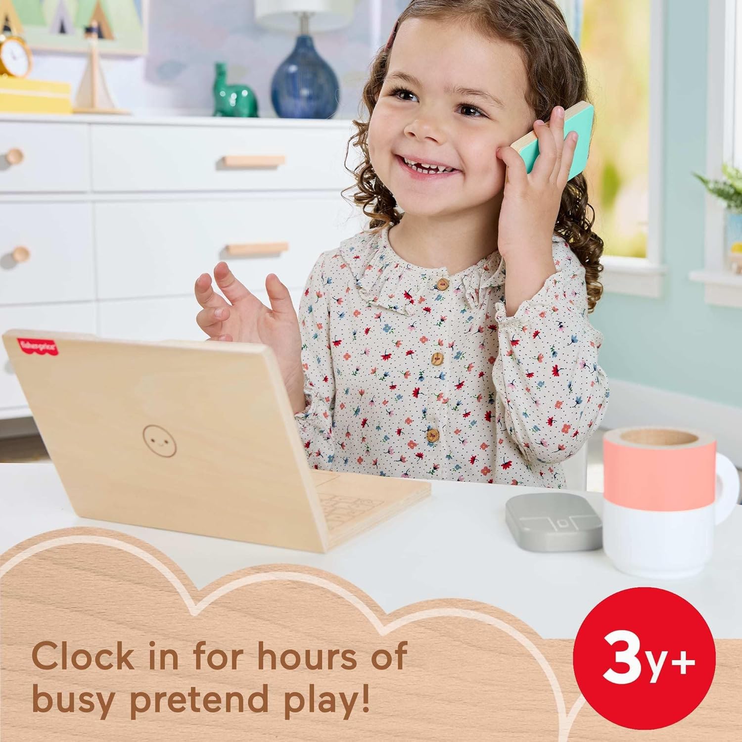 Fisher Price Wooden Work From Home Playset