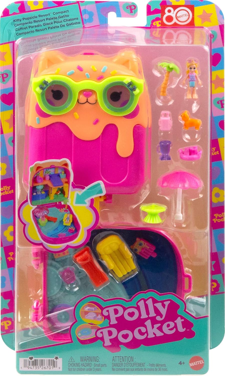 Polly Pocket Kitty Popsicle Resort Compact Playset