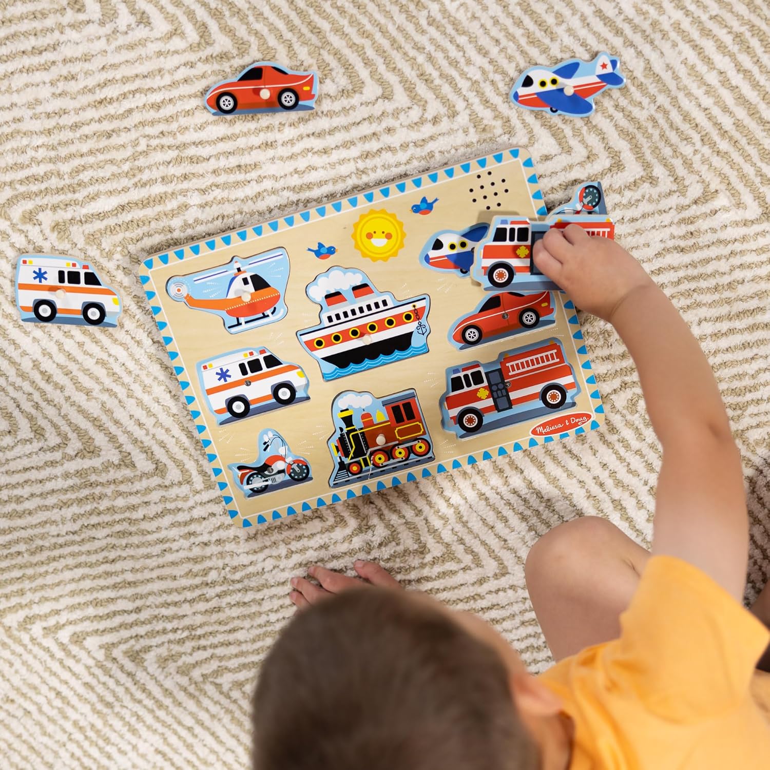 Melissa & Doug Wooden Vehicle Sound Puzzle