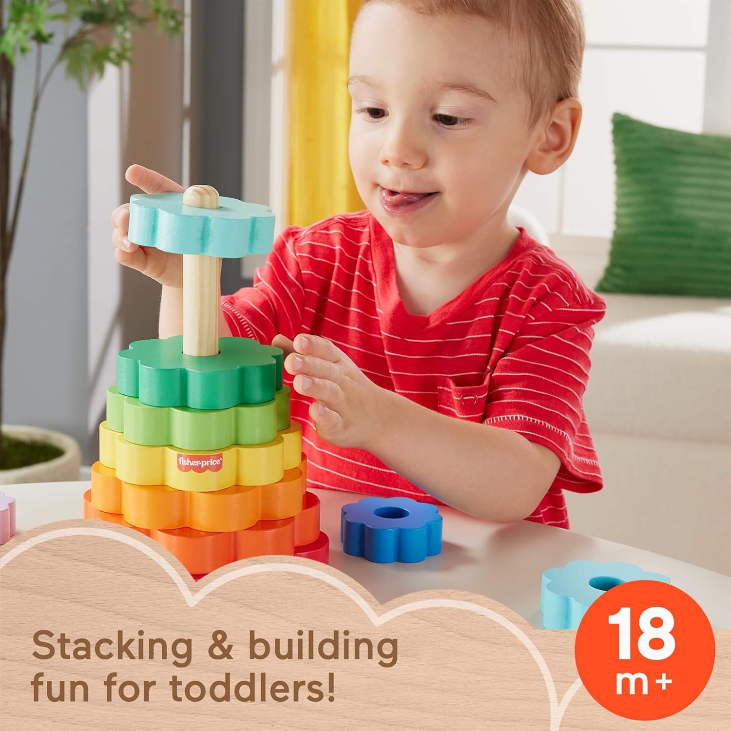 Fisher Price Wooden Ring Stacker