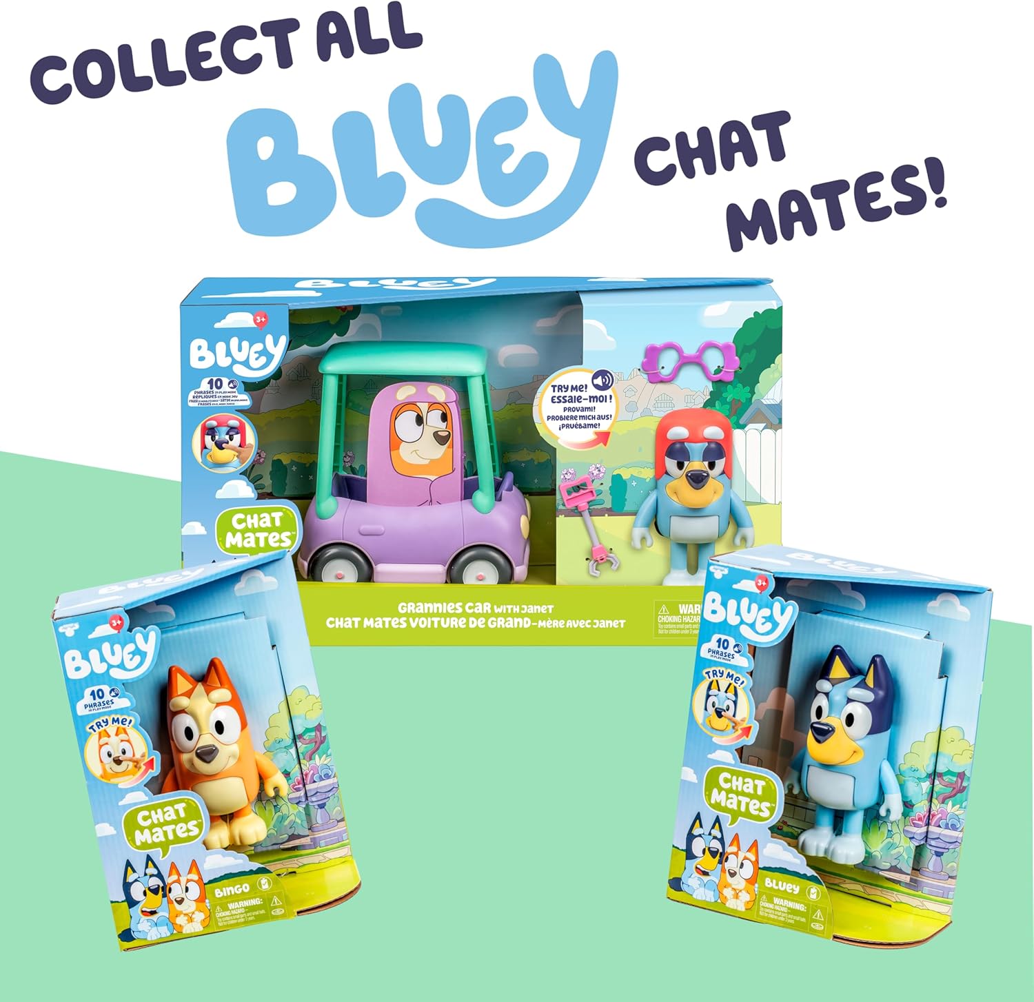 Bluey Chat Mates Grannies Car With Janet