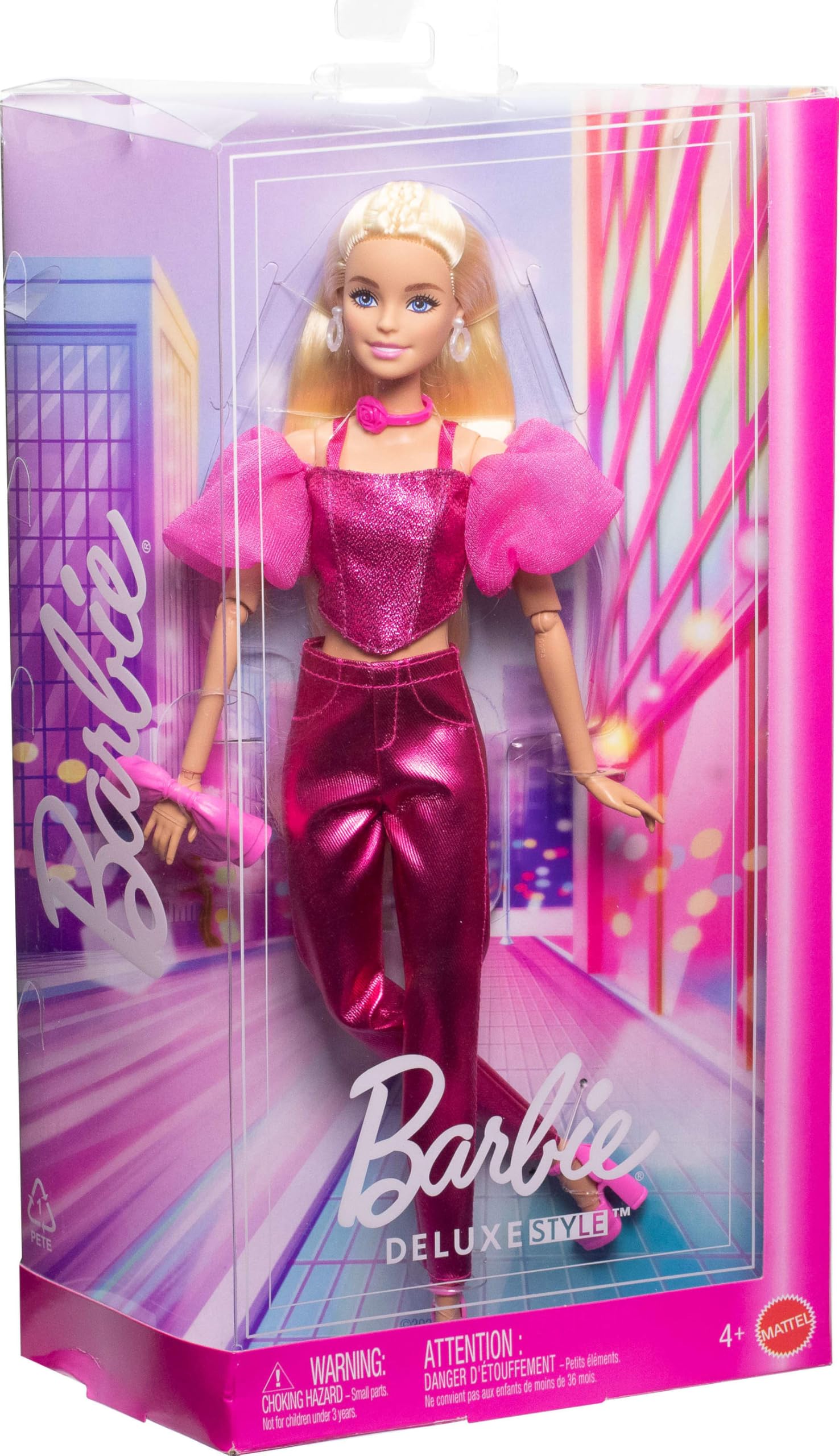 Barbie Deluxe Style Doll #5 in Metallic Pink Outfit