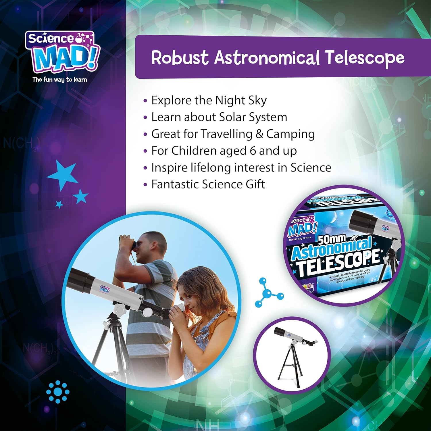 Science Mad 50mm Astronomical Telescope