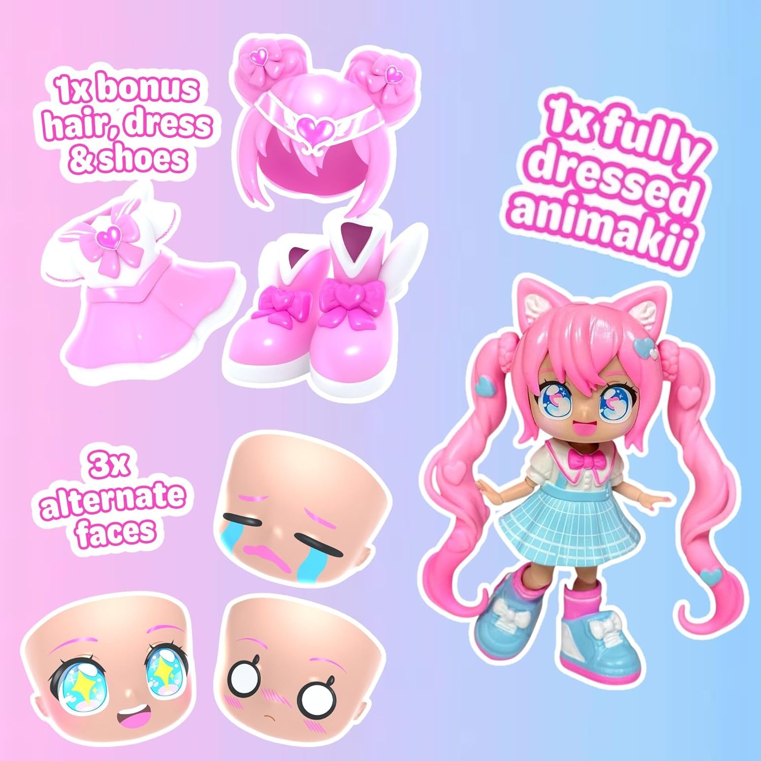 Animakii Doll Magical Girl & School Girl Pack