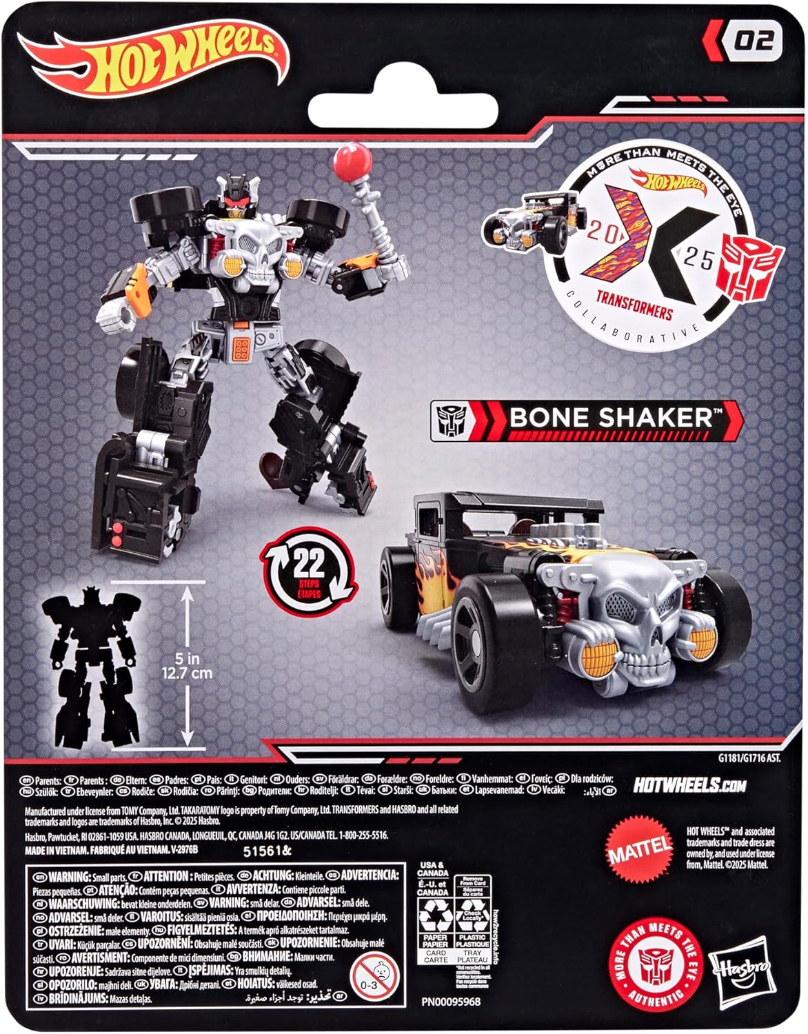 Transformers x Hotwheels Bone Shaker Action Figure