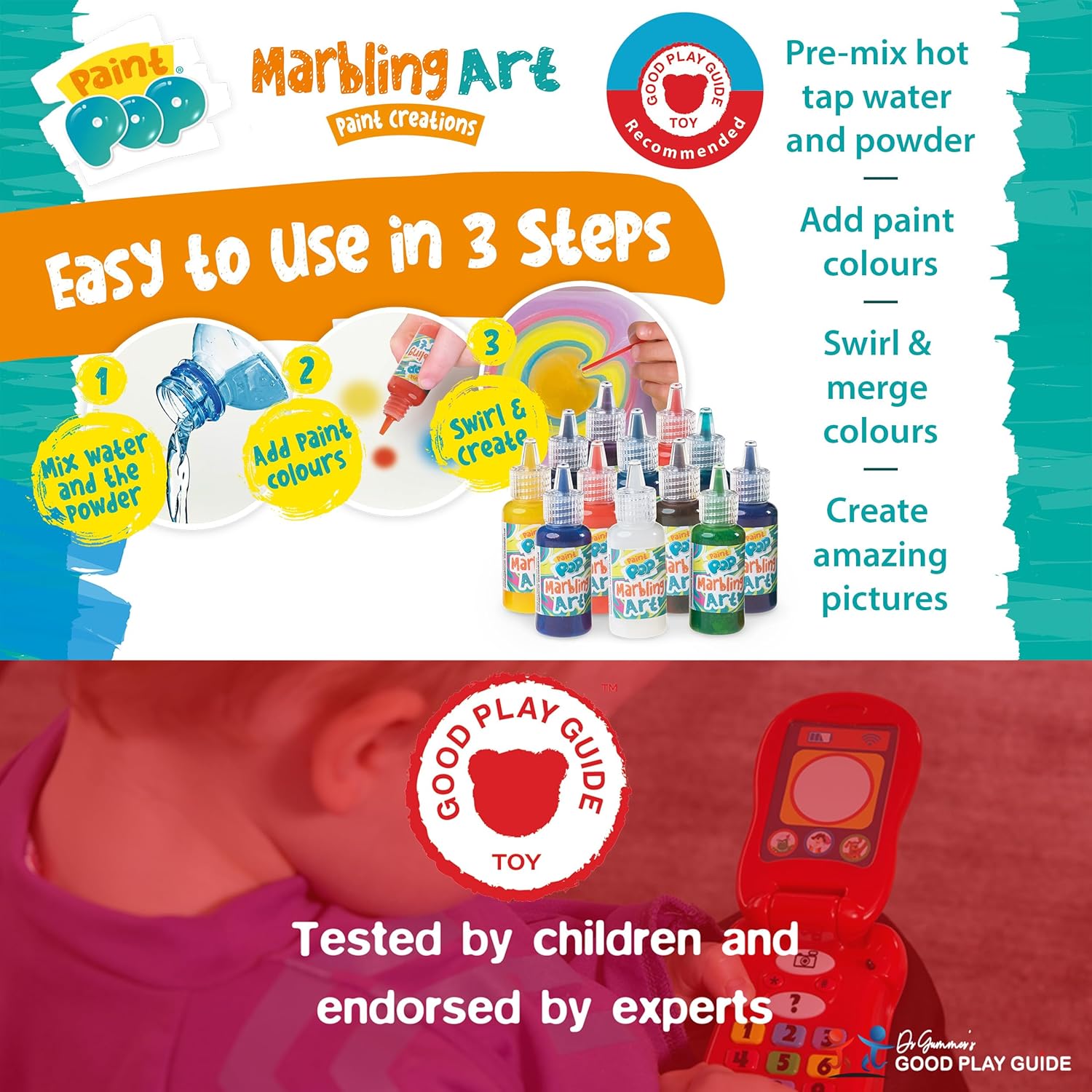 Paint Pop Paint Marbling Art Set