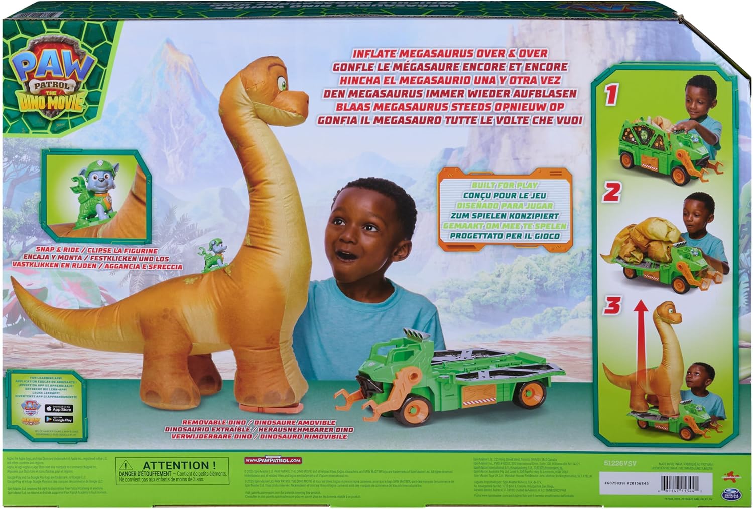 Paw Patrol The Dino Movie - Megasaurus Dino Vehicle Playset