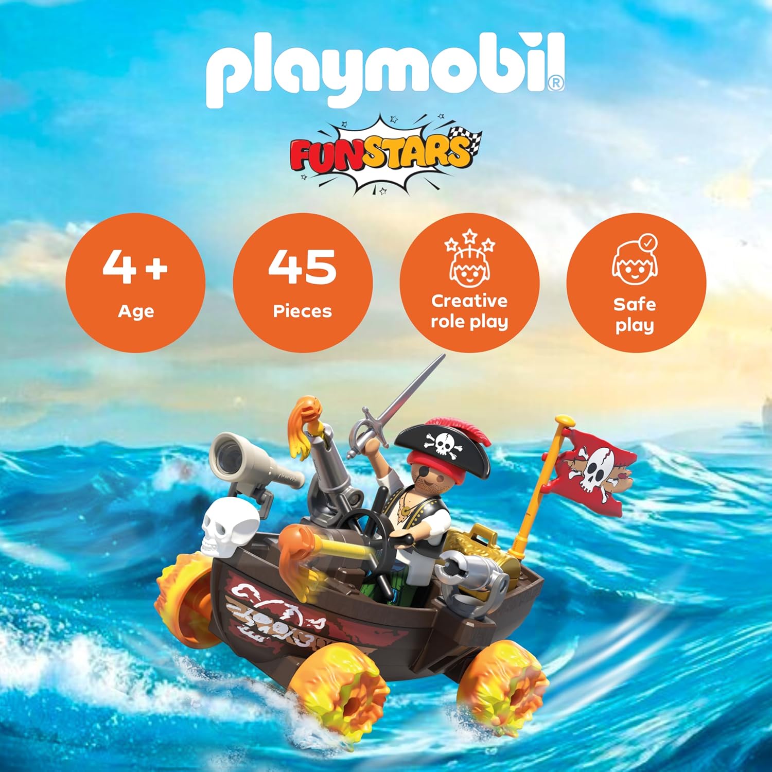Playmobil Funstars Racing Pirate Boat