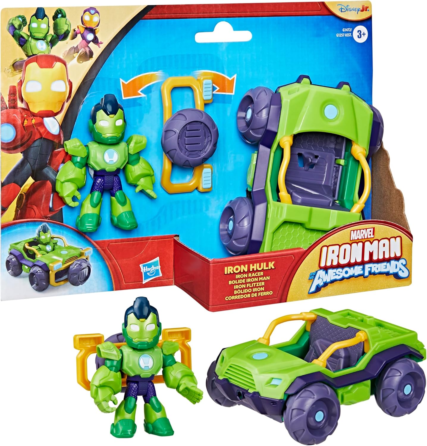 Iron Man and His Awesome Friends Figure & Vehicle Iron Hulk Racer Pack
