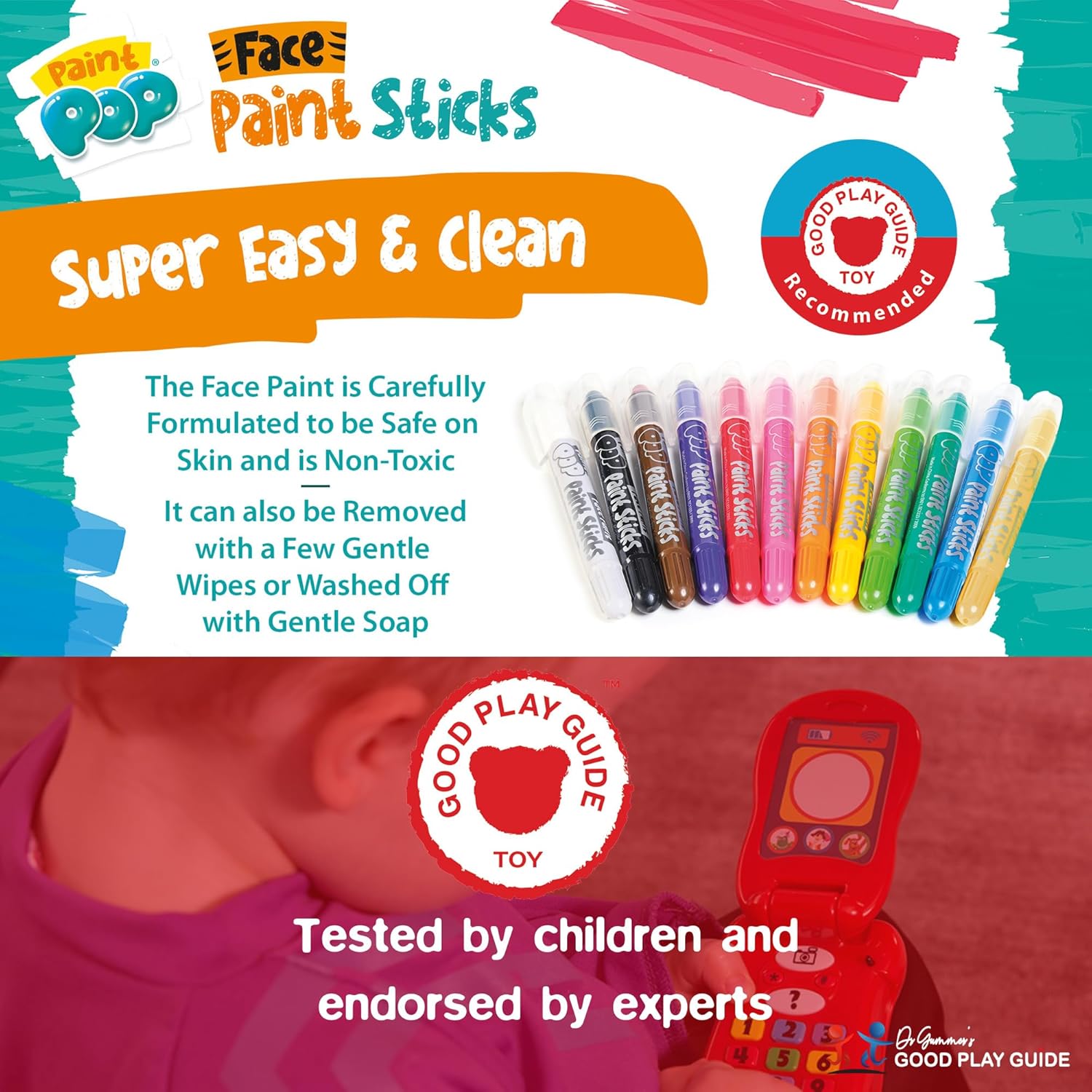 Paint Pop Face Paints 12 Pack