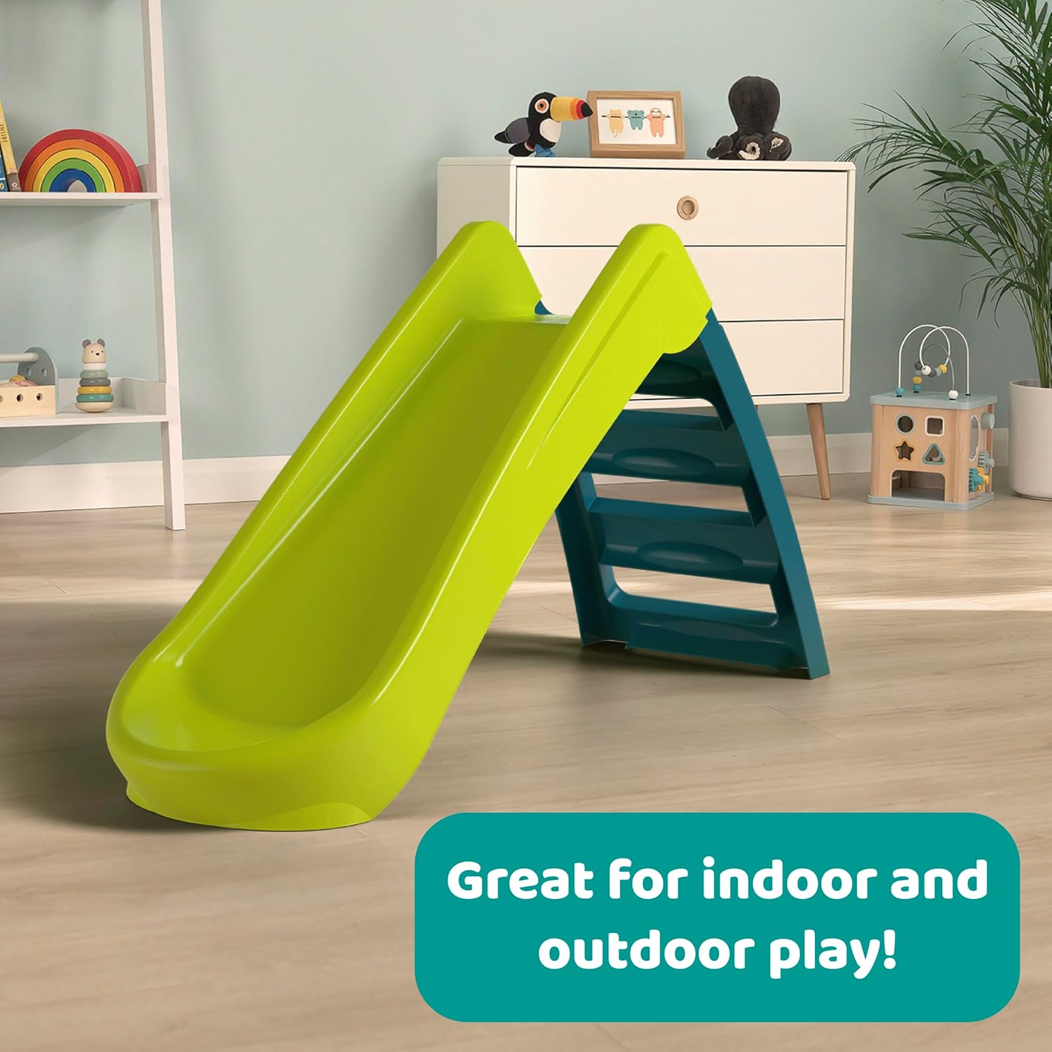 Folding Green Slide & Blue Ladder Steps