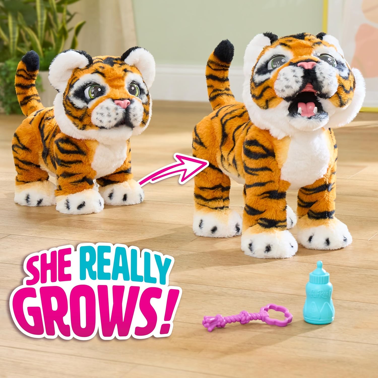 FurReal Gabby Grow & Roar Tiger Interactive Plush Toy