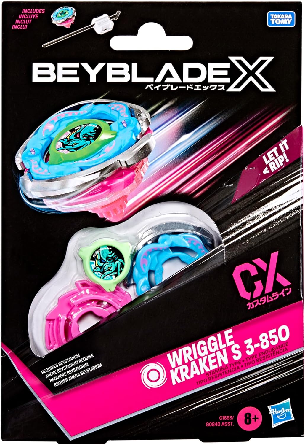 Beyblade X Wriggle Kraken S 3-85O CX Starter Pack