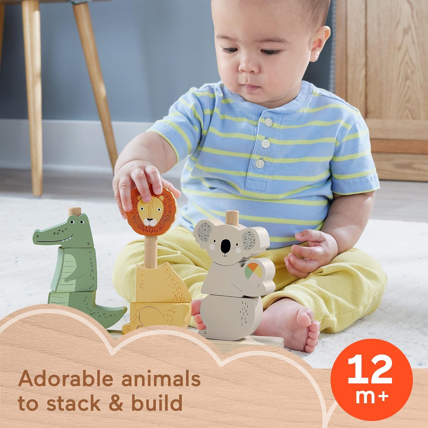 Fisher Price Wooden Stack & Sort Animals