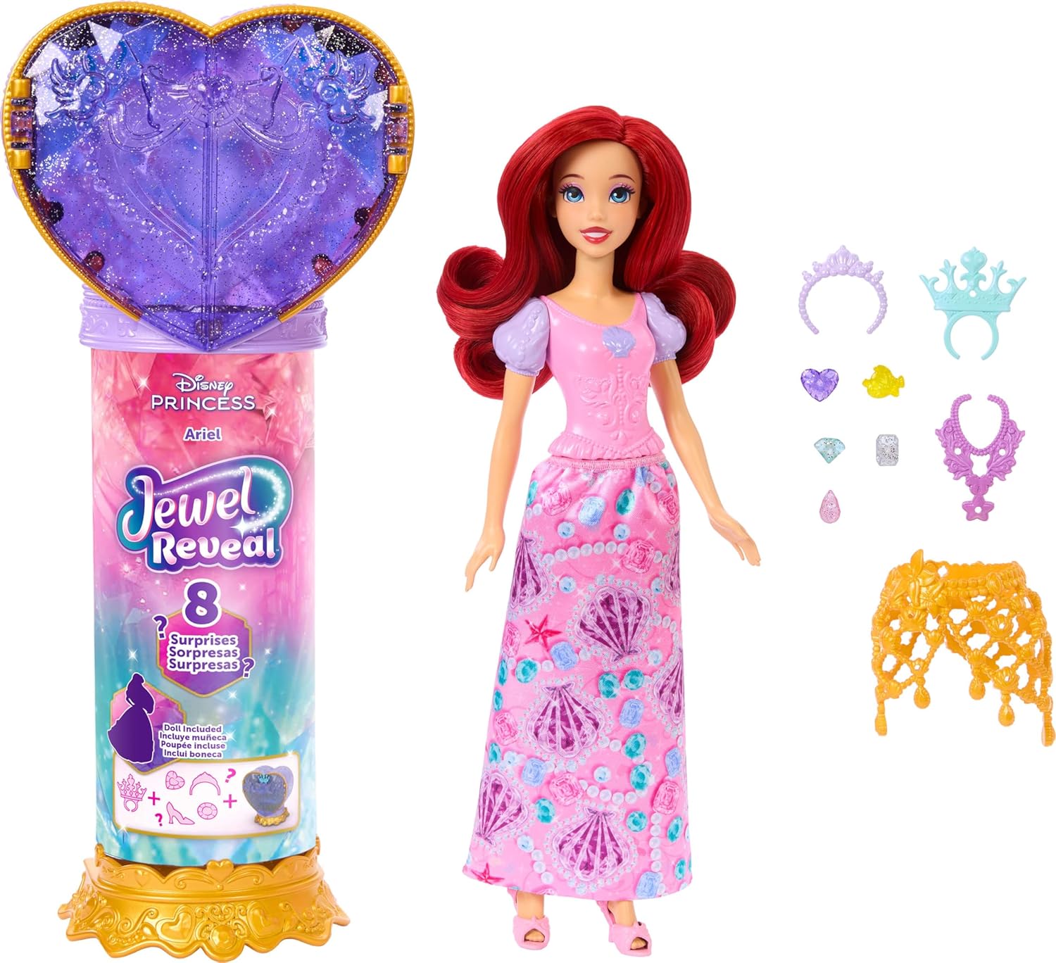 Disney Princess Jewel Reveal Ariel Fashion Doll