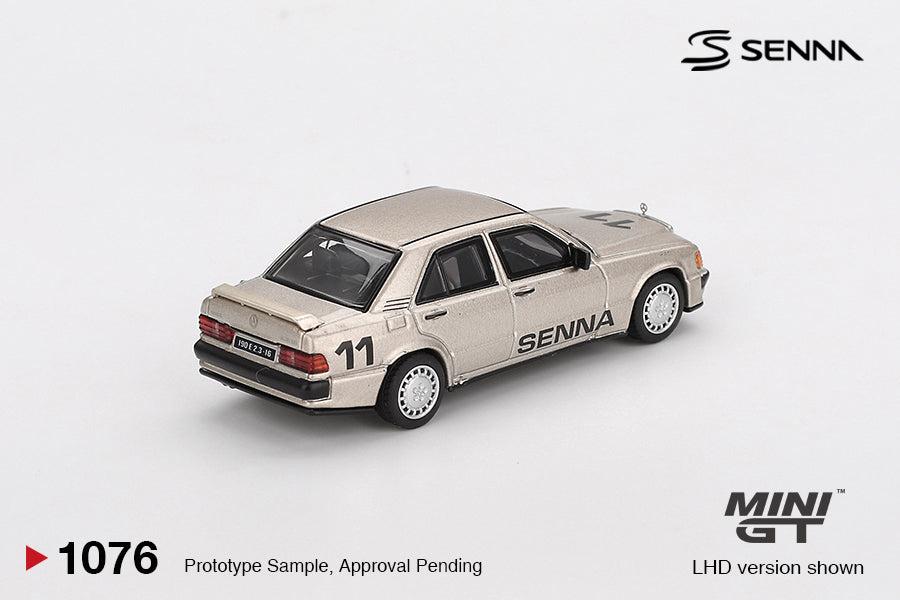 Mini GT Mercedes-Benz 190 E 2.3-16 #11 Ayrton Senna 1984 Nürburgring Race of Champions 1:64 Die Cast