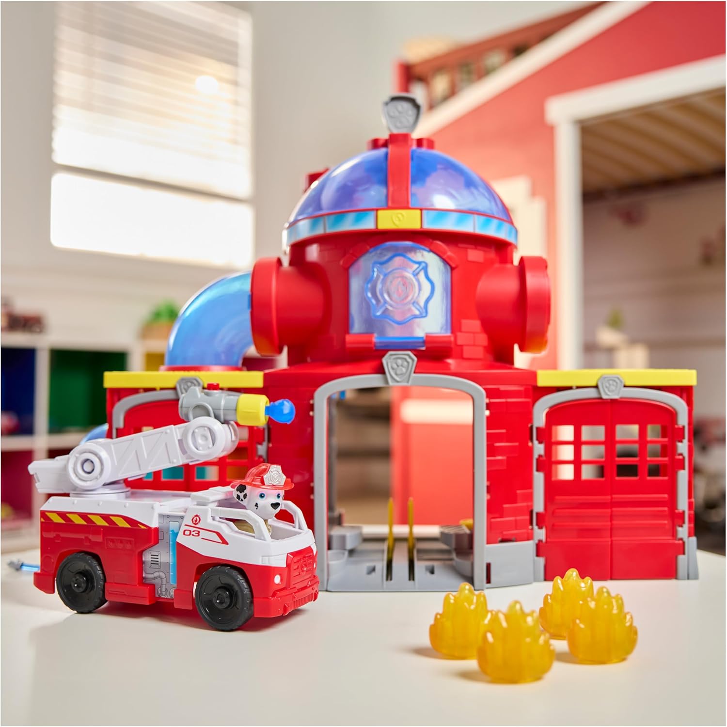 PAW Patrol Fire Rescue Command Center with Marshall Figure