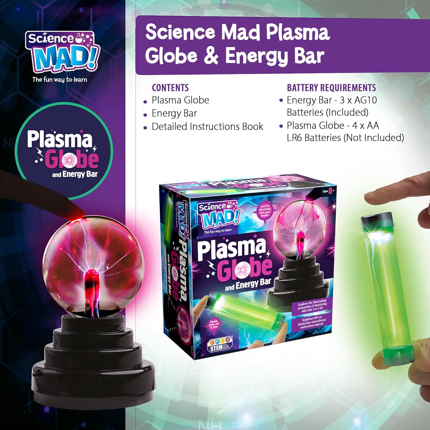 Science Mad Plasma Globe & Energy Bar