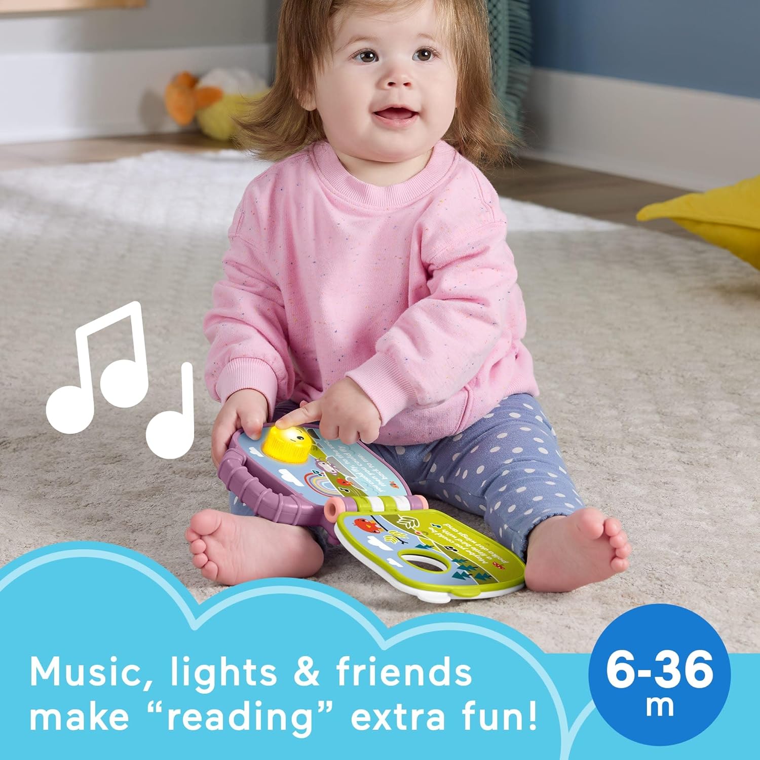 Fisher-Price Baby Purple Monkey Musical Storybook